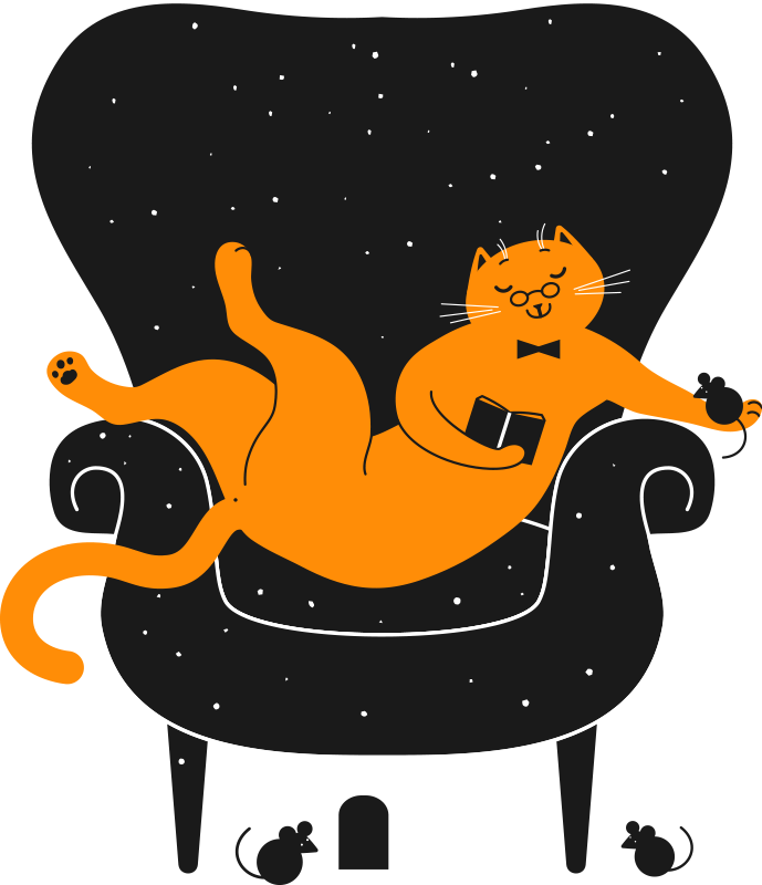 動物 ビニールマット 猫とネズミ - TENSTICKERS