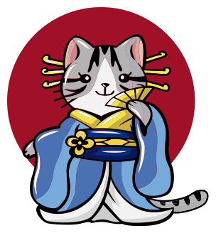 動物ビニールマット日本の装飾猫 - TENSTICKERS