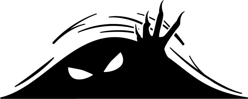 ハロウイン壁画モンスターが顔を出す - TENSTICKERS