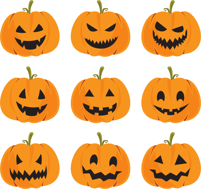 ハロウイン壁画カボチャセット - TENSTICKERS