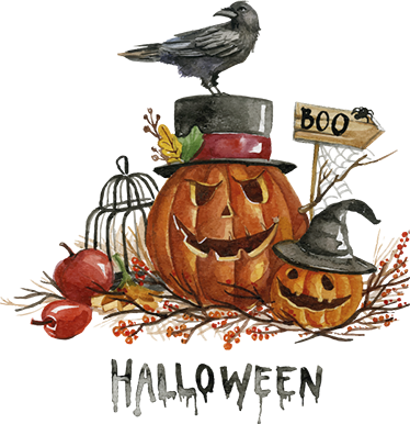 ハロウイン壁画恐ろしいカボチャ - TENSTICKERS