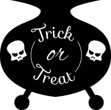 ハロウイン壁画お菓子を入れる大釜 - TENSTICKERS