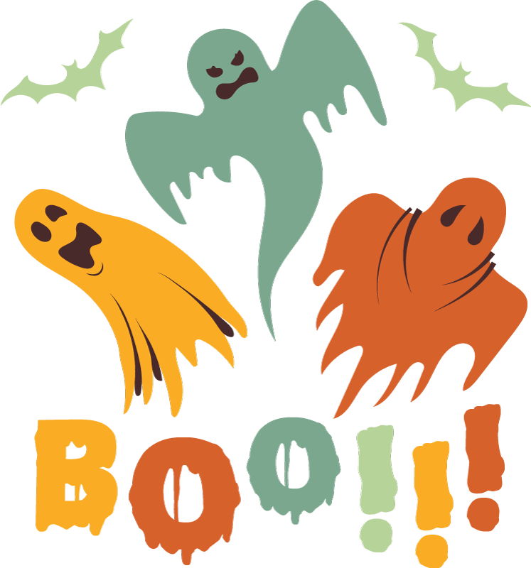 ハロウイン壁画おばけのブー - TENSTICKERS