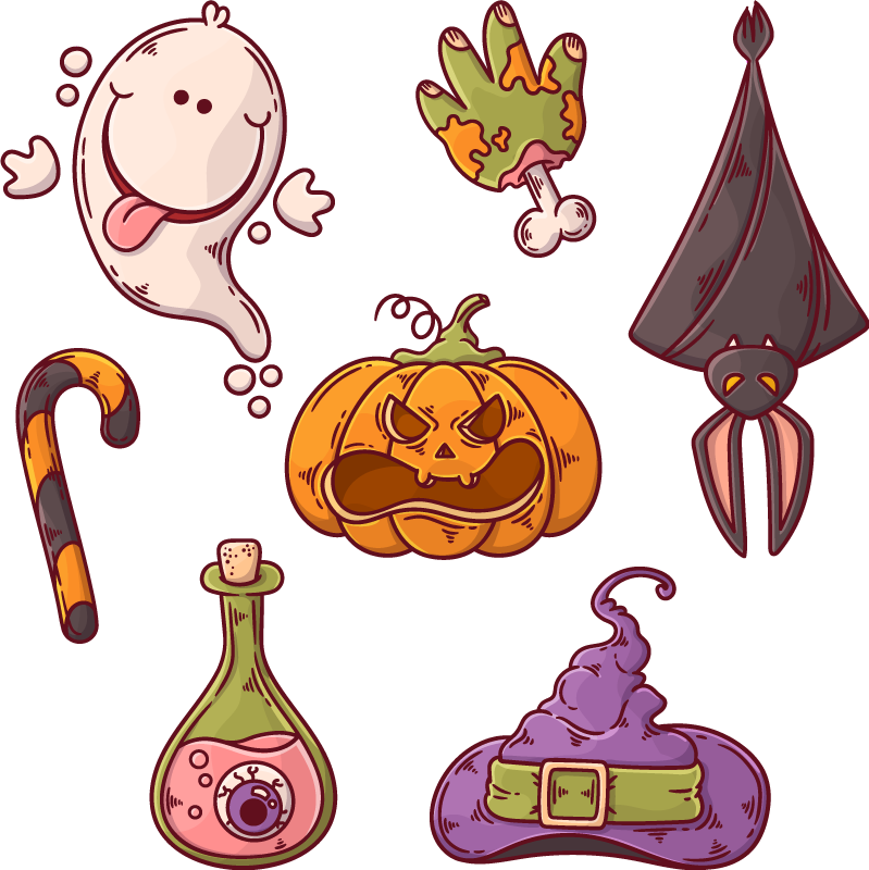 ハロウイン壁画ハロウィンフィギュア - TENSTICKERS