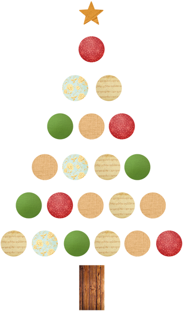 クリスマスの壁画カラフルな木 - TENSTICKERS