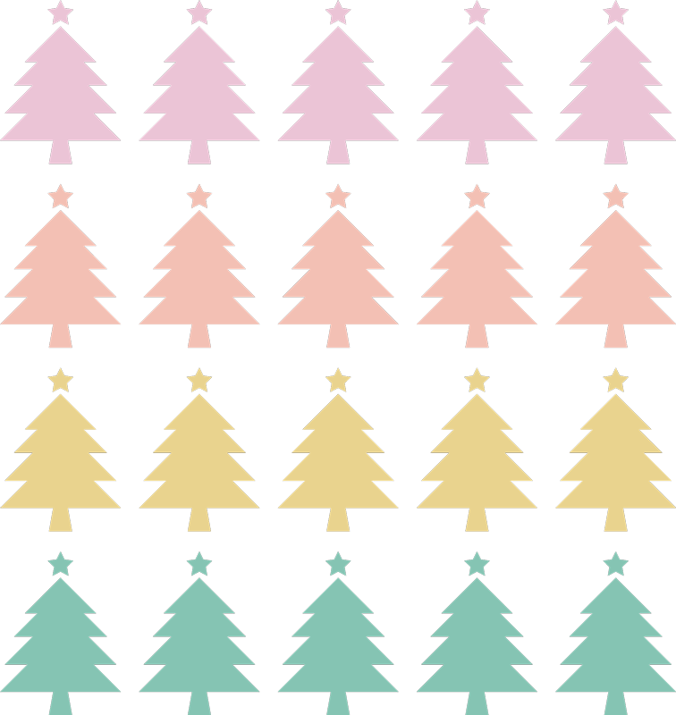 クリスマスの壁画クリスマスツリーのポスター - TENSTICKERS
