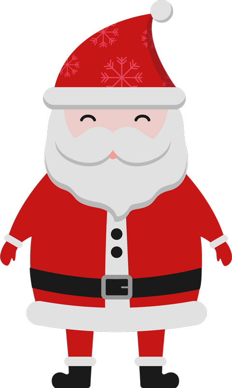 クリスマスの壁画子供のためのサンタクロース - TENSTICKERS