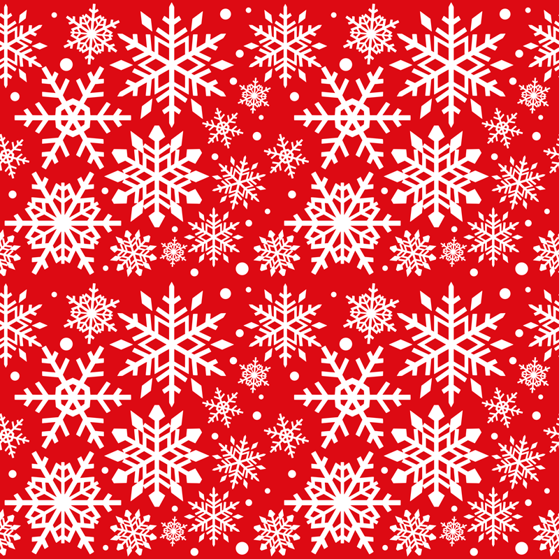 クリスマスの壁画赤い雪の結晶家具 - TENSTICKERS