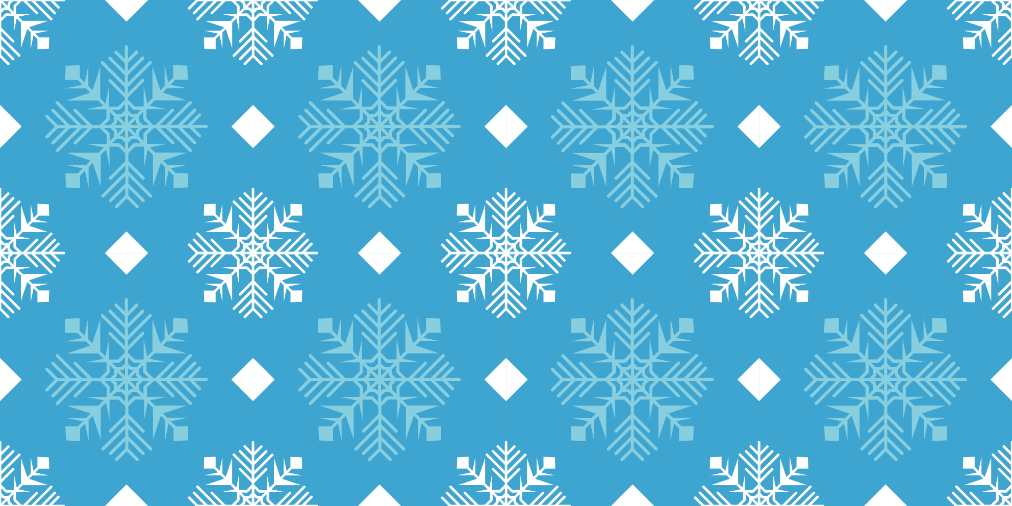 クリスマスの壁画雪の結晶の青いトーン - TENSTICKERS