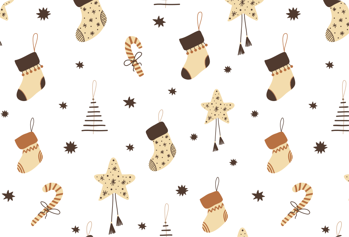 クリスマスの壁画xmasギフトきらめくパターン - TENSTICKERS