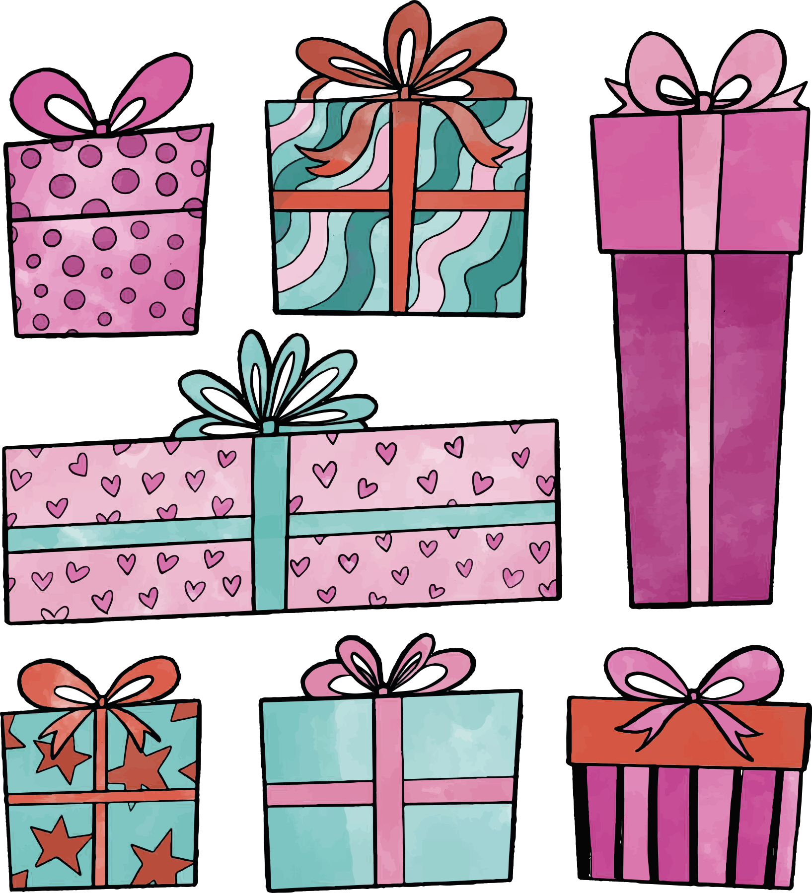 クリスマスの壁画クリスマスギフトセット - TENSTICKERS