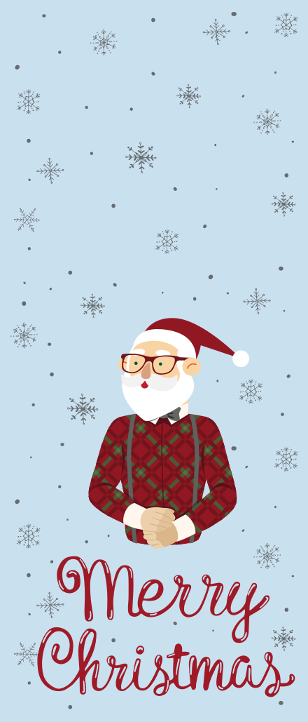クリスマスの壁画おしゃれなヒップスターのクリスマス - TENSTICKERS