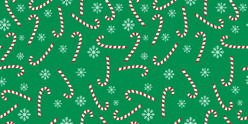 クリスマスの壁画キャンディケーンパターン - TENSTICKERS