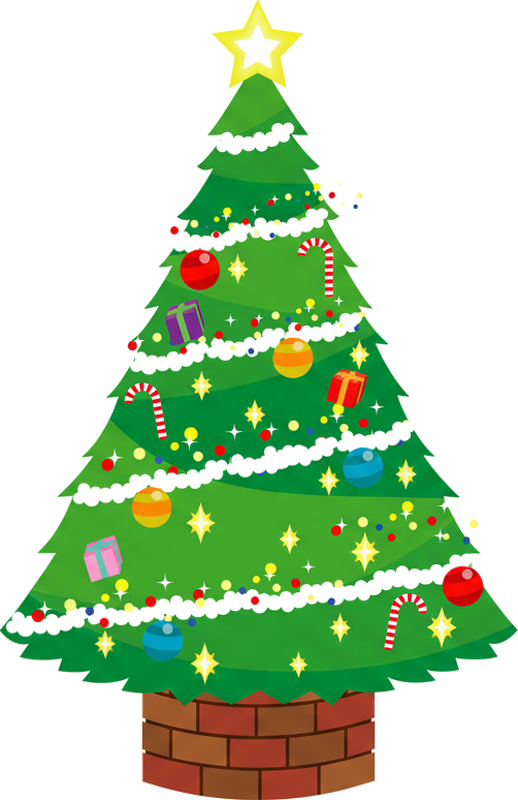 クリスマスの壁画クリスマスツリー - TENSTICKERS