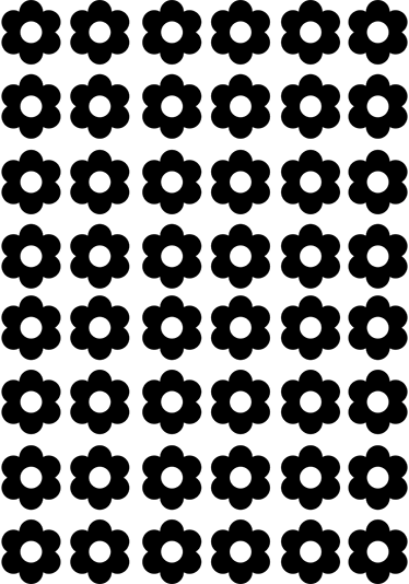 花と植物の壁画フラワーデザインのステッカーシート - TENSTICKERS