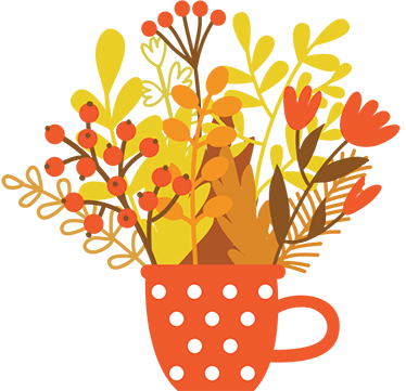 花と植物の壁画秋の瓶 - TENSTICKERS