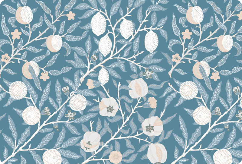 花と植物の壁画ファンシーなヴィンテージパターン - TENSTICKERS