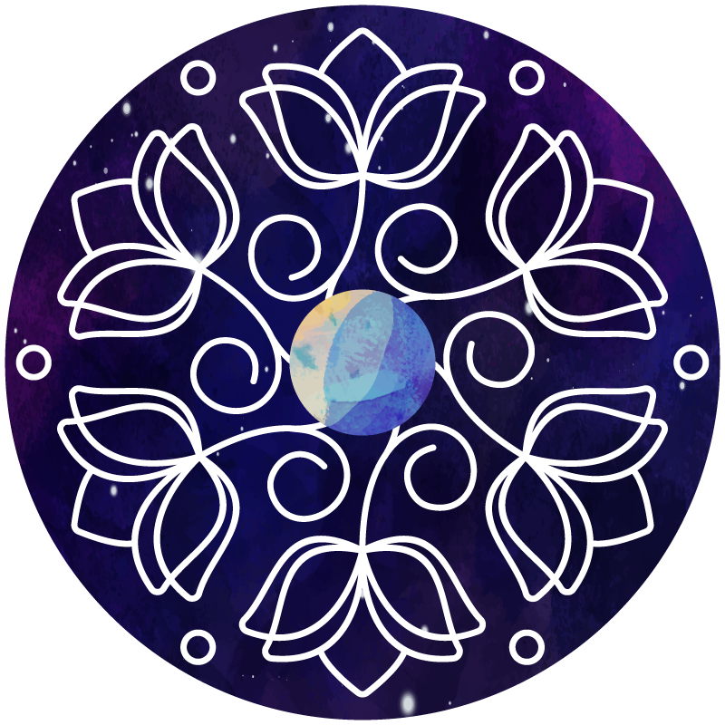 花と植物の壁画蓮の模様デザイン - TENSTICKERS