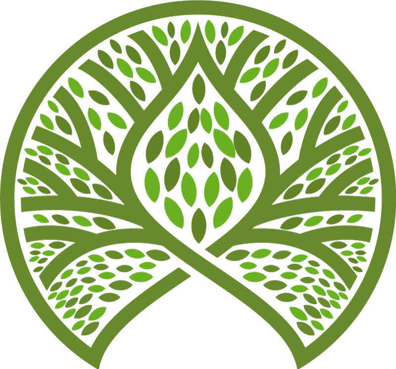 花と植物の壁画緑の自然のエンブレム - TENSTICKERS