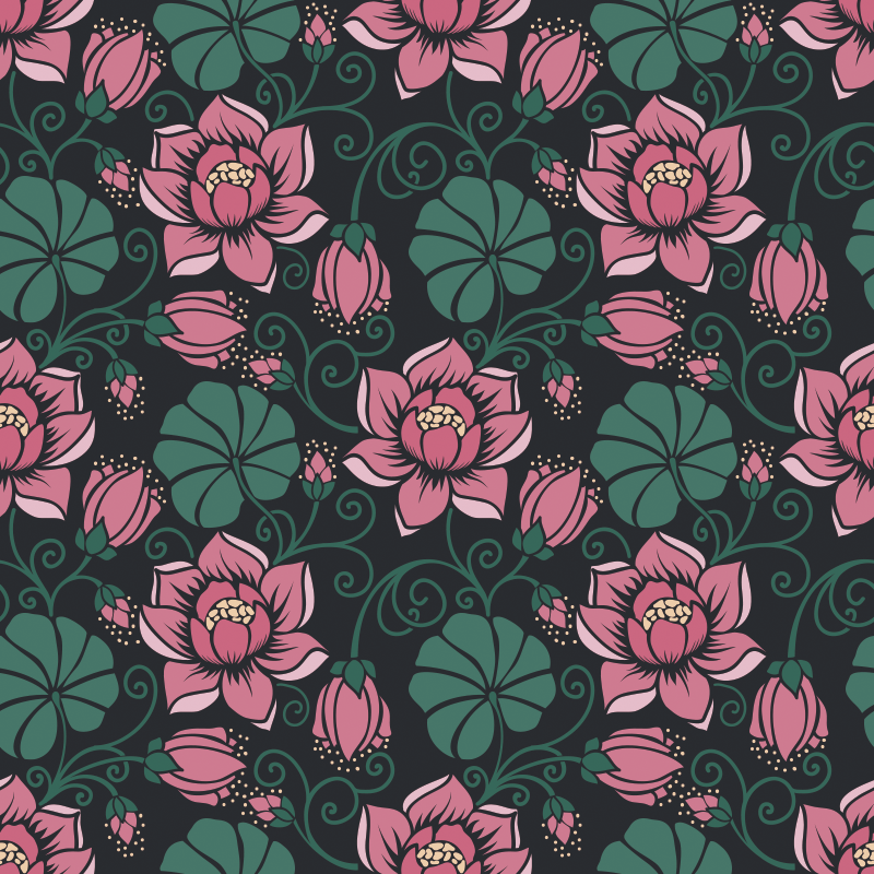 花と植物の壁画開花するつる植物 - TENSTICKERS