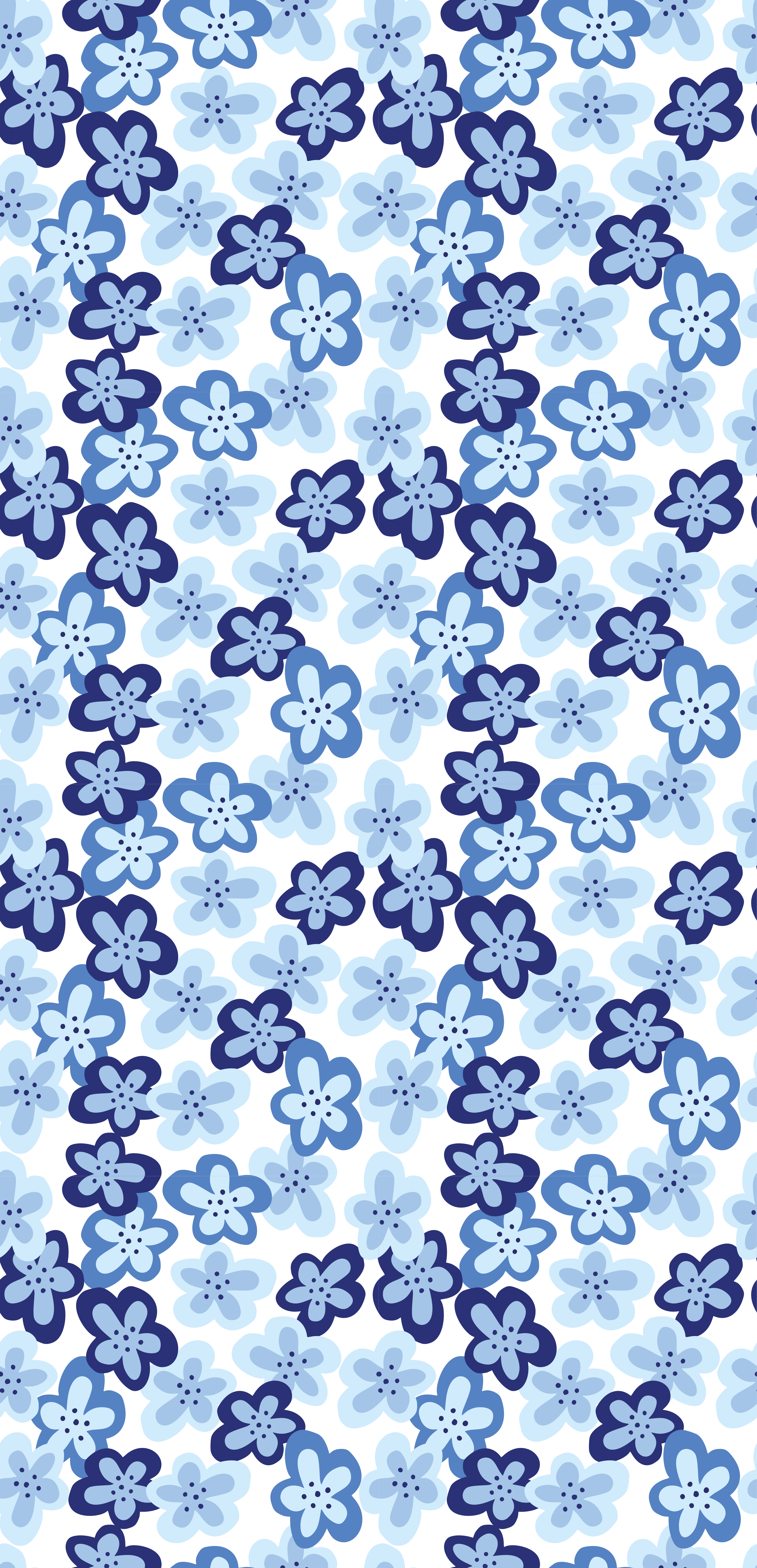 花と植物の壁画ノルディックフラワーパターン - TENSTICKERS
