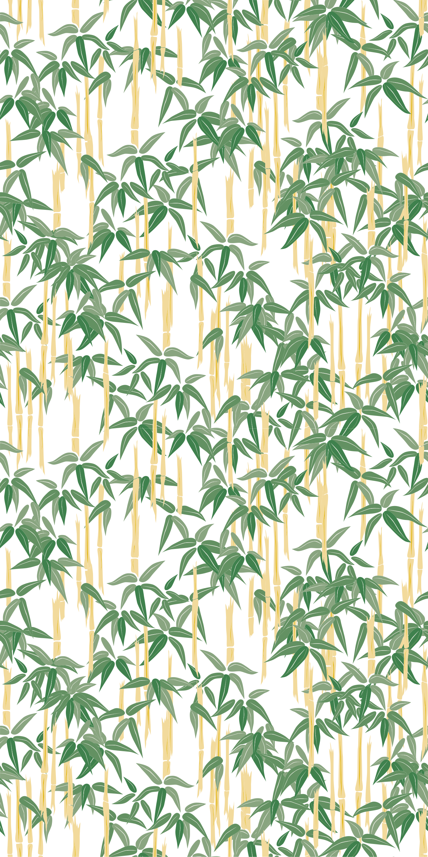 花と植物の壁画 窓用の竹の枝 - TENSTICKERS