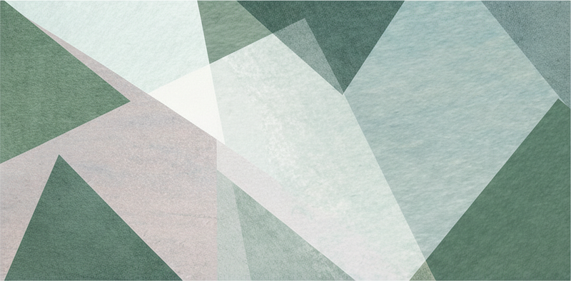 幾何学的なビニールマットセージグリーンの幾何学的オーバーレイ - TENSTICKERS