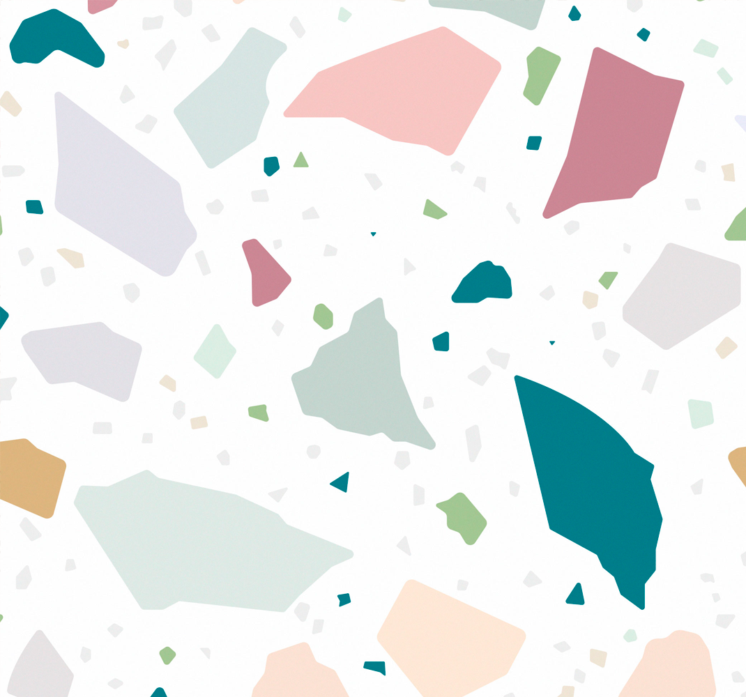 キッチン マット ビニール 地中海テラゾーパターン - TENSTICKERS