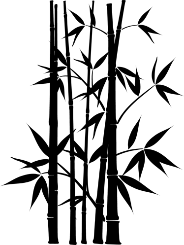 バスルームに1枚ビニールカーペット竹の植物のデコレーション - TENSTICKERS