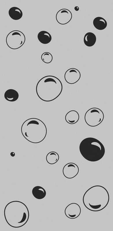 バスルームに1枚ビニールカーペットバブルシャワー - TENSTICKERS