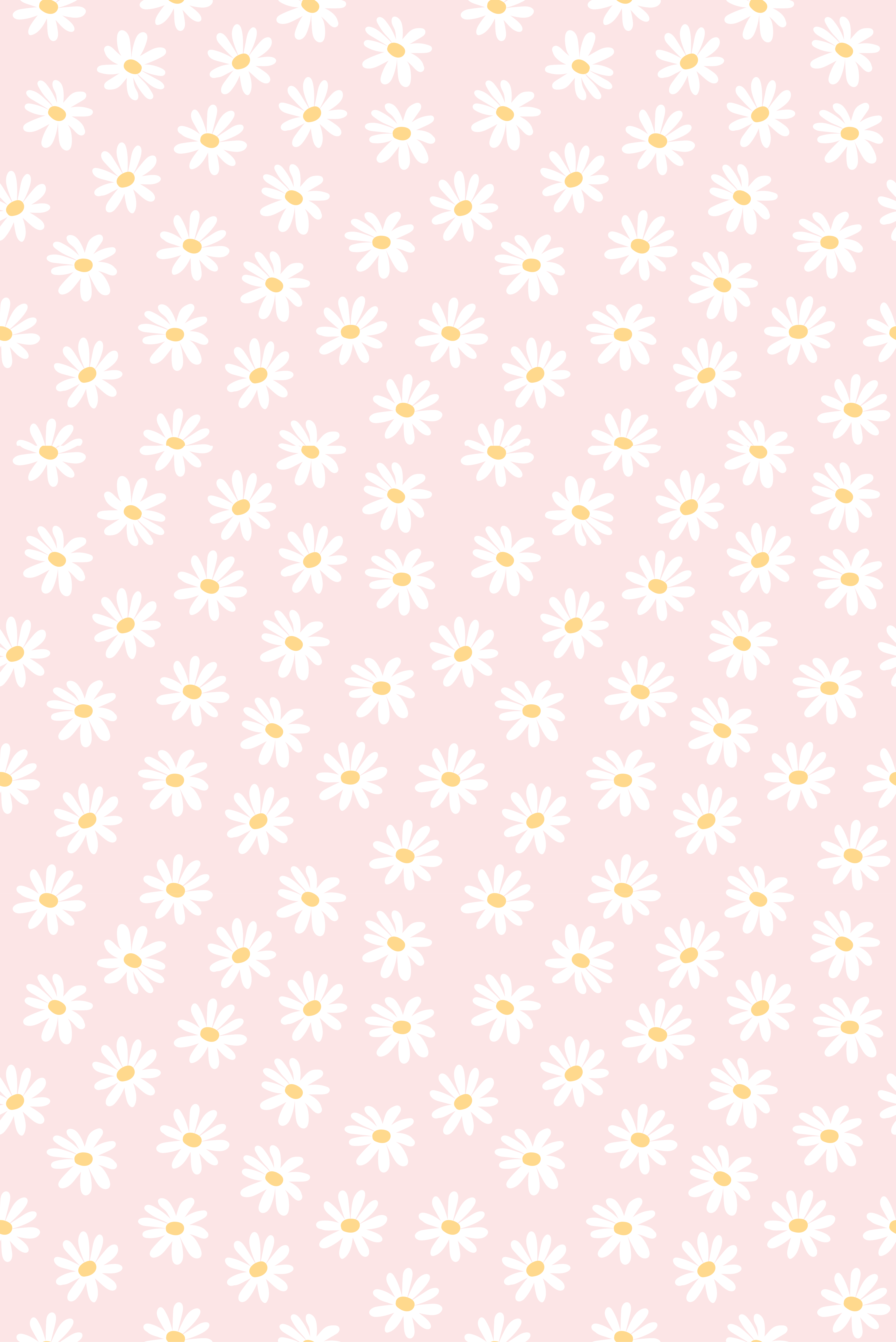花と植物の壁画デイジーフラワーパターン - TENSTICKERS