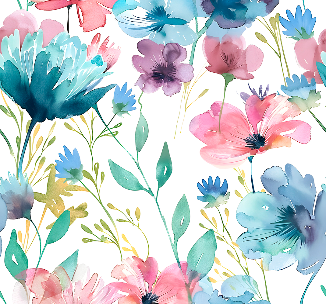 花と植物の壁画夏の野花 - TENSTICKERS