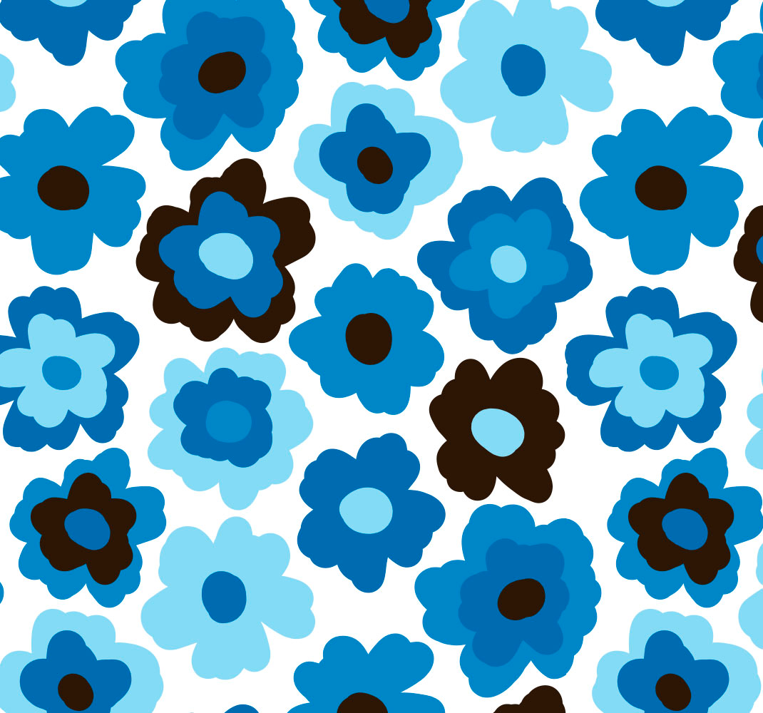 花と植物の壁画　青いケシ - TENSTICKERS