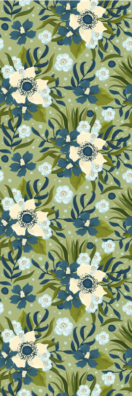 花と植物の壁画フローラルネイチャーパターン - TENSTICKERS
