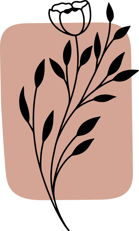 花と植物の壁画スタイリッシュなフローラルアクセント - TENSTICKERS