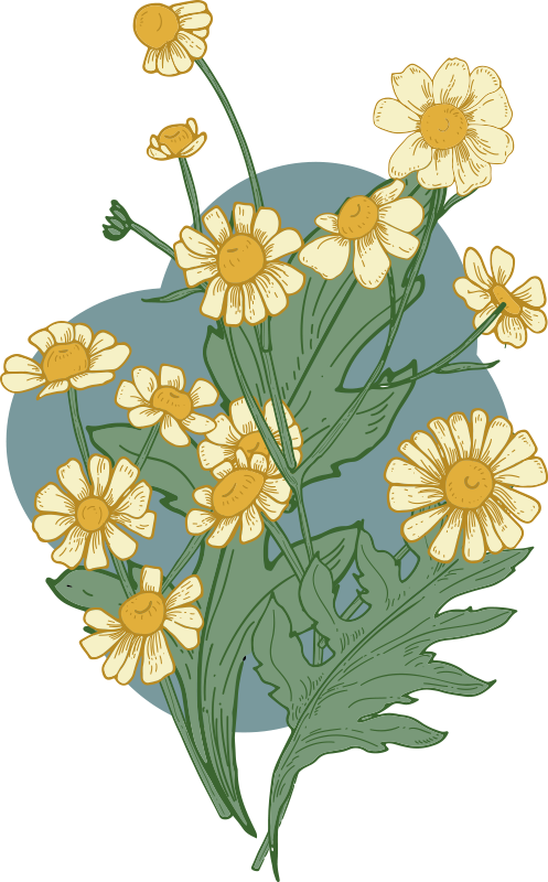 花と植物の壁画鮮やかな花の構成 - TENSTICKERS