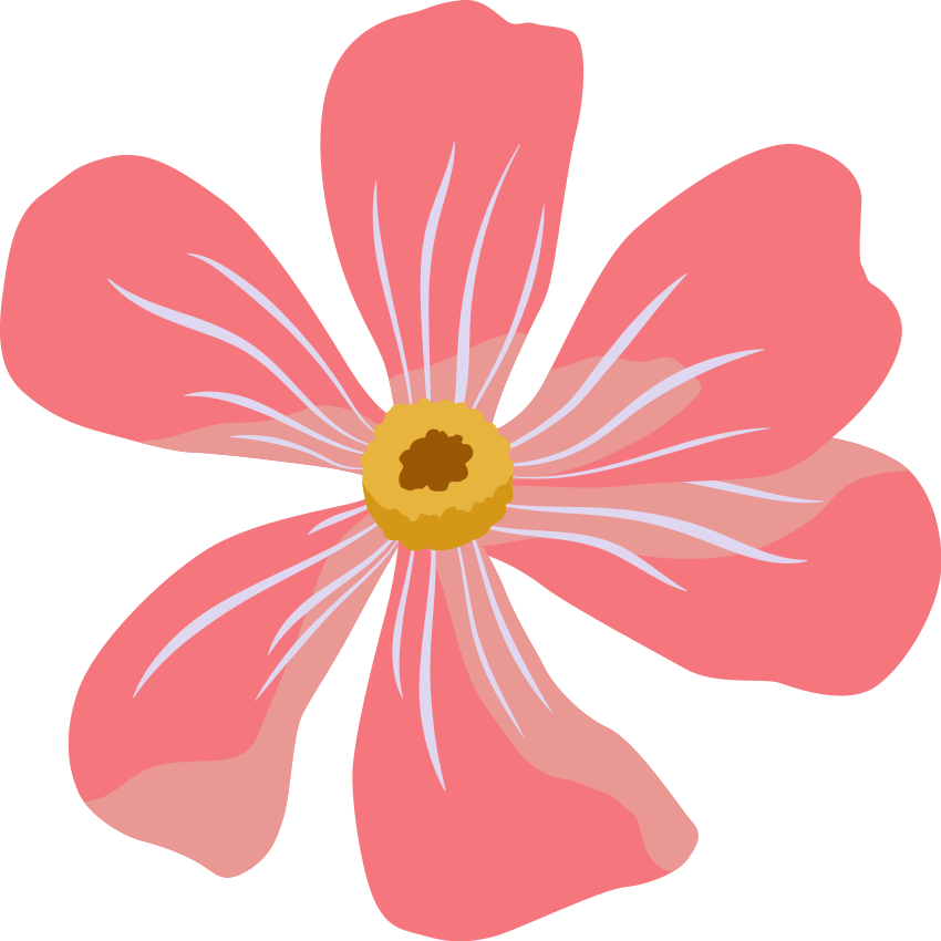花と植物の壁画ピンクフローラルデザイン - TENSTICKERS