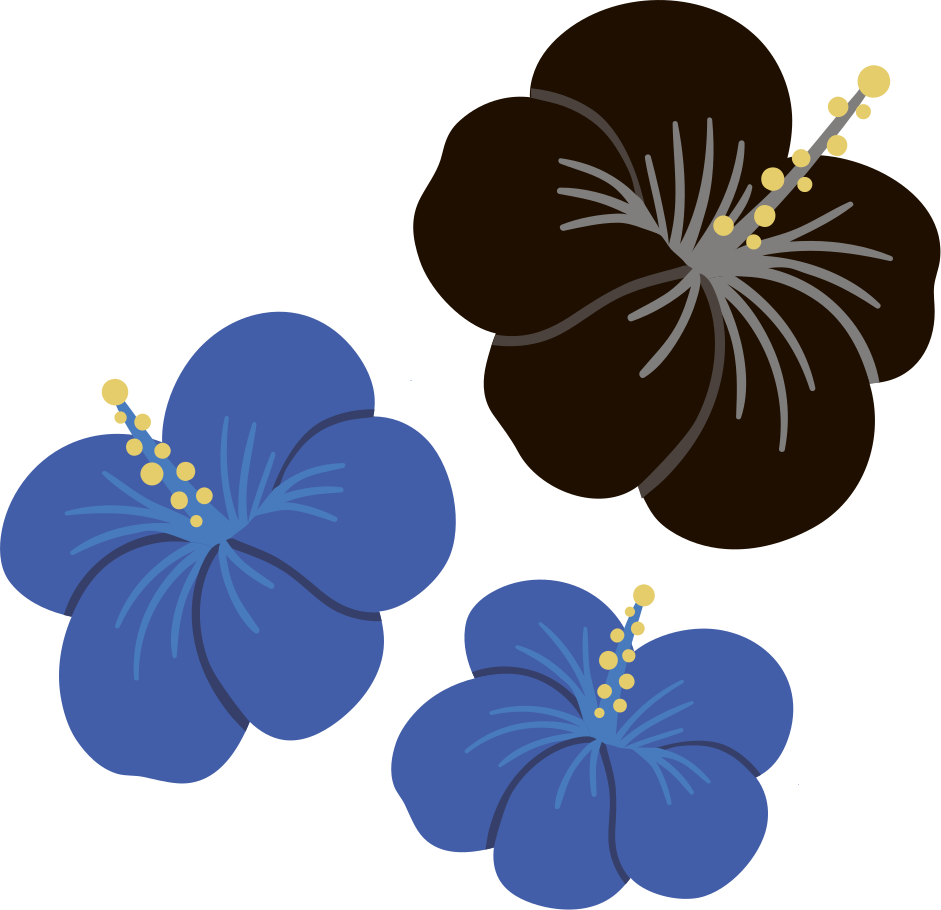 花と植物の壁画ハイビスカスの花のアレンジメント - TENSTICKERS