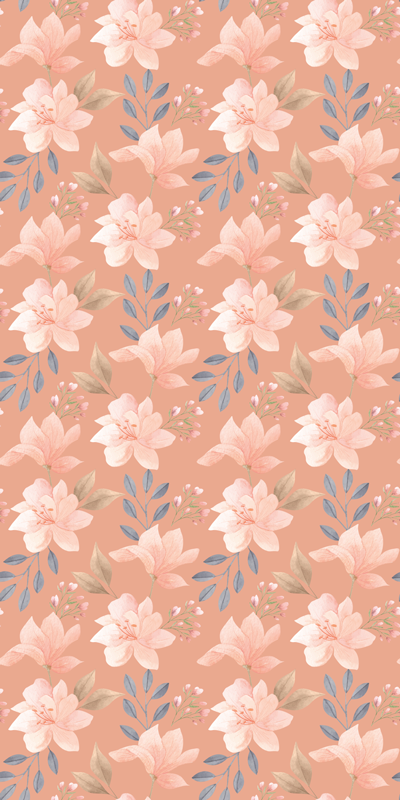 花と植物の壁画花咲くフローラルパターン - TENSTICKERS