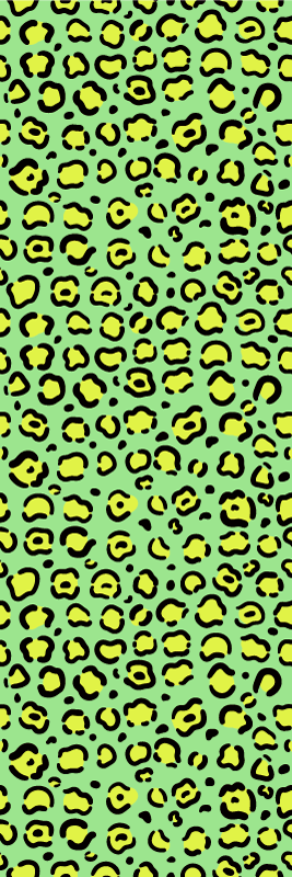 動物柄ビニールマットピスタチオにカラフルなヒョウ柄 - TENSTICKERS