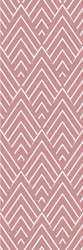 幾何学的なビニールマット 赤い平行四辺形と六角形の白い背景 - TENSTICKERS