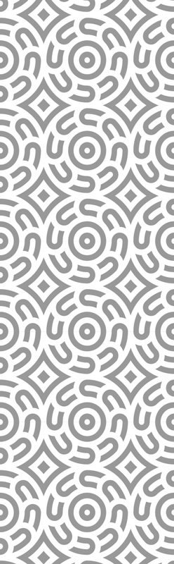 幾何学的なビニールマット白い円の幾何学模様 - TENSTICKERS