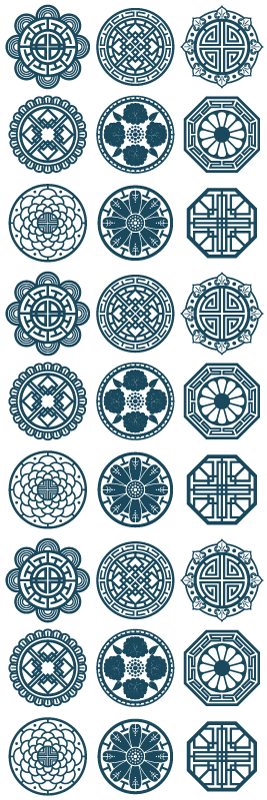 幾何学的なビニールマット韓国の形状 - TENSTICKERS