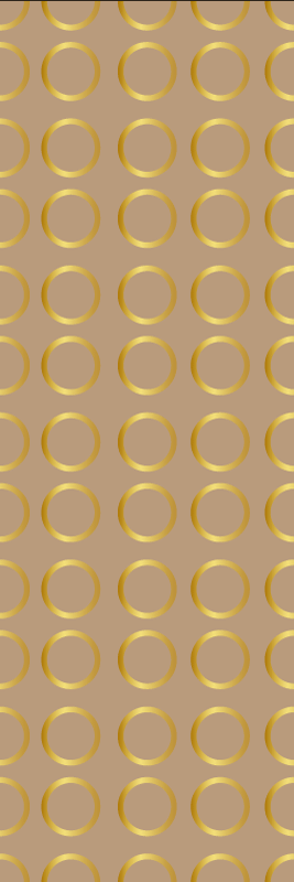 幾何学的なビニールマット 金色の円の模様 - TENSTICKERS