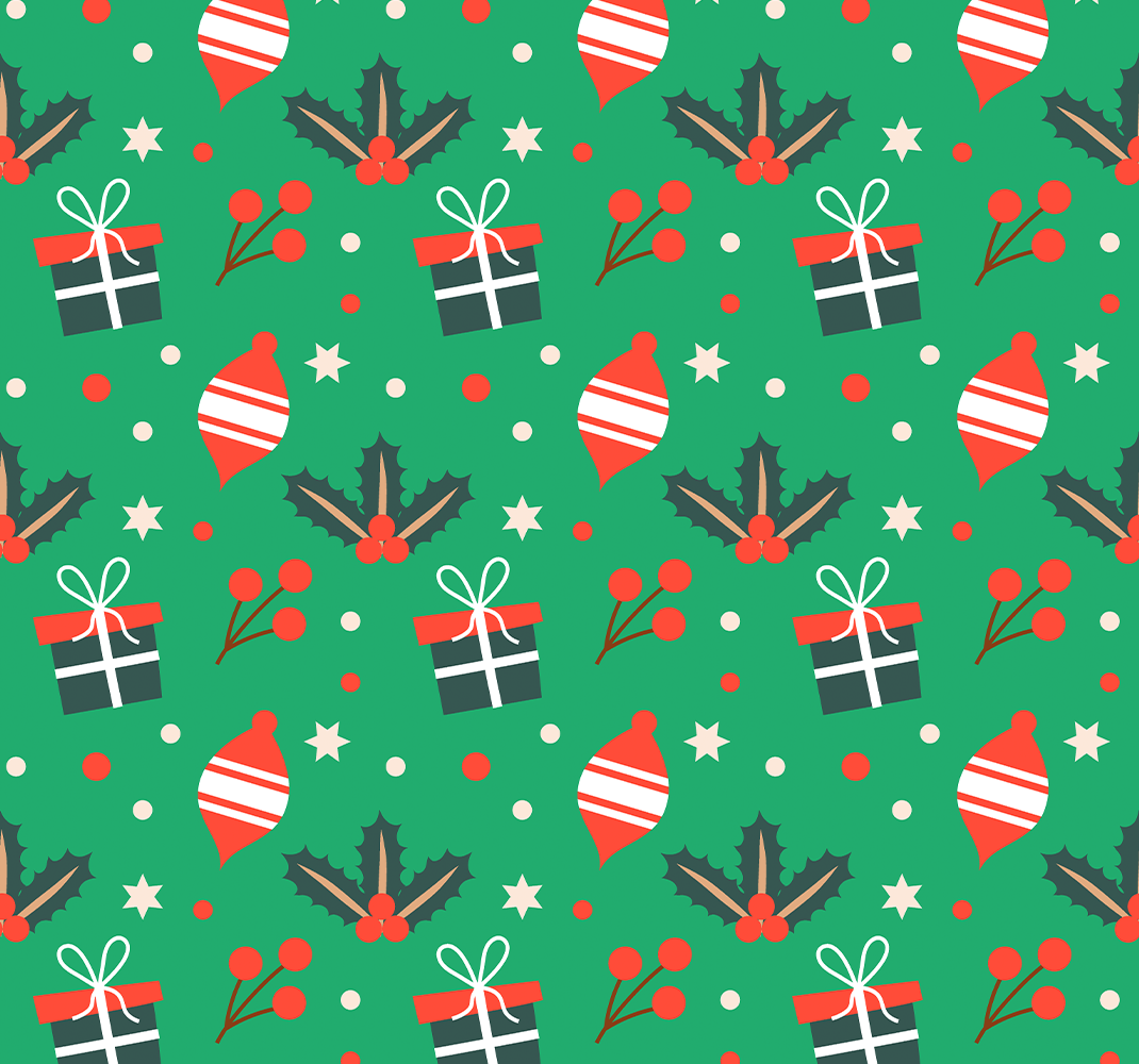 クリスマスの壁画クリスマスキャンディパターングリーン - TENSTICKERS