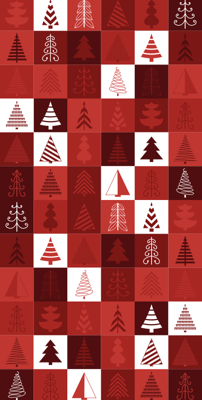 クリスマスの壁画クリスマスパッチワーク - TENSTICKERS
