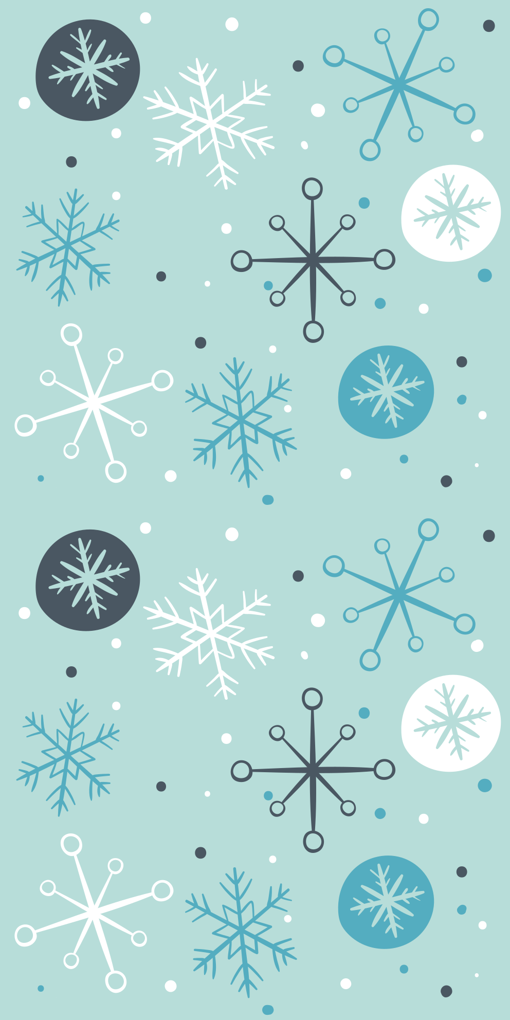 クリスマスの壁画青と白の雪の結晶の装飾 - TENSTICKERS