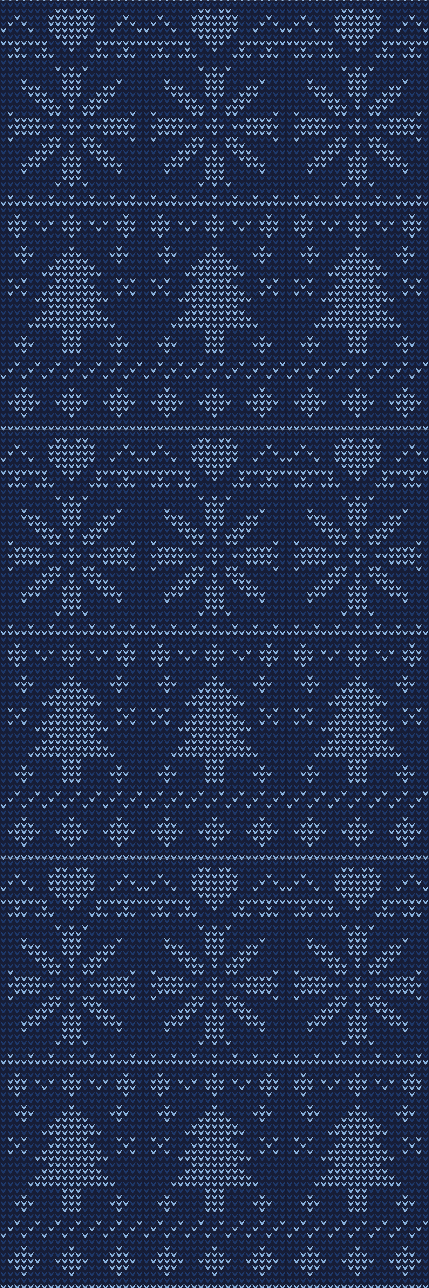 クリスマスの壁画ネイビーブルーのクリスマスニットパターン - TENSTICKERS