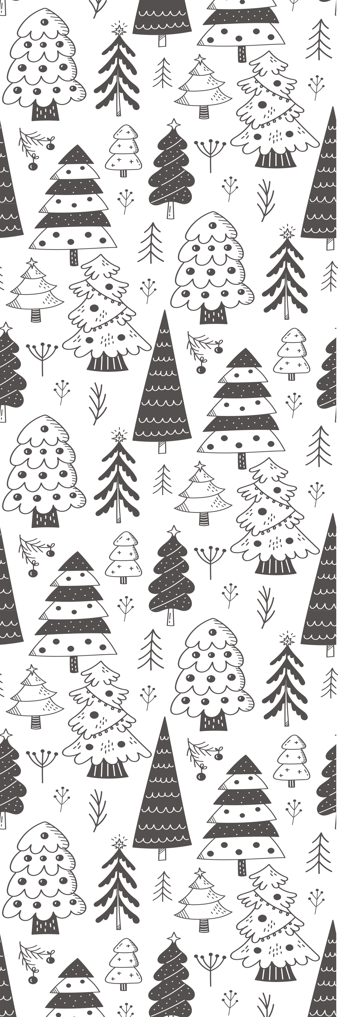 クリスマスの壁画クリスマスツリーパターン - TENSTICKERS