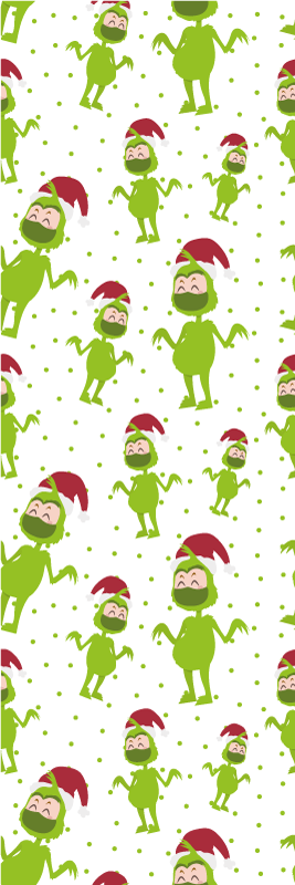 クリスマスの壁画マスクをつけたメリークリスマス - TENSTICKERS